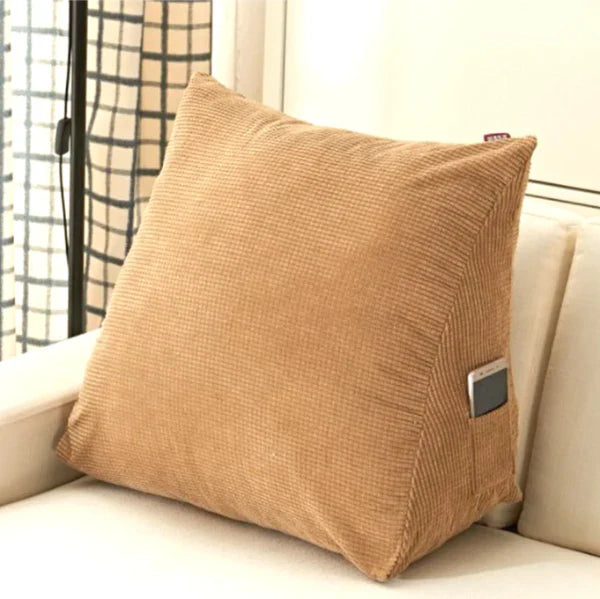 Ergonomic Triangle Support Pillow with Corduroy Cover
