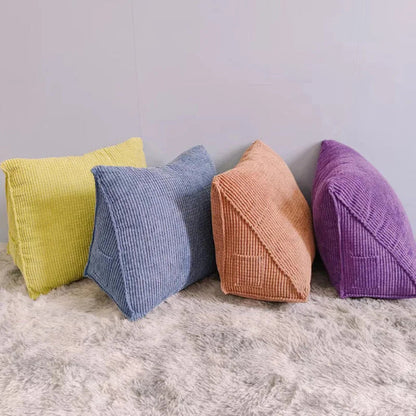 Ergonomic Triangle Support Pillow with Corduroy Cover