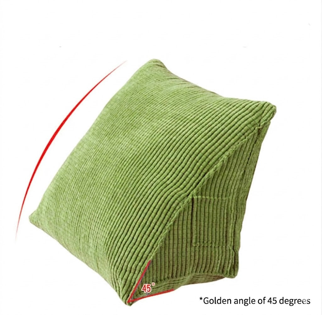Ergonomic Triangle Support Pillow with Corduroy Cover