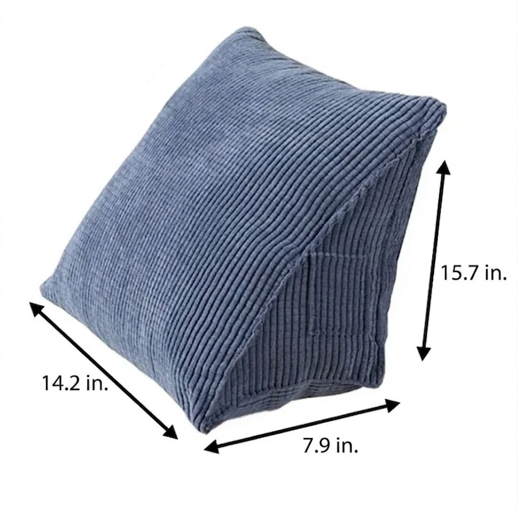 Ergonomic Triangle Support Pillow with Corduroy Cover