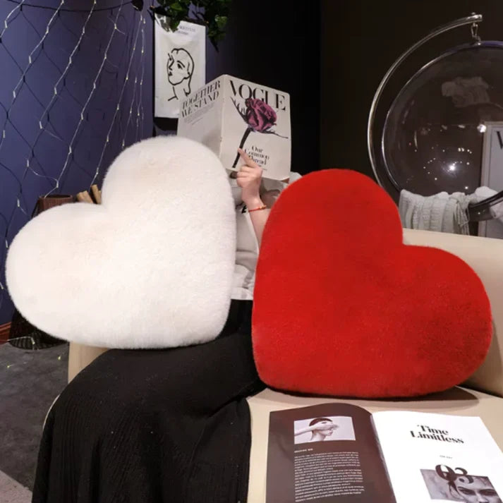 Charming Heart-Shaped Plush Pillow for Cozy Living