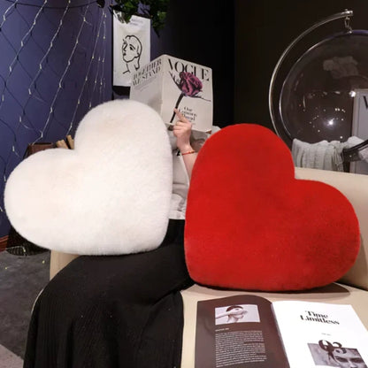 Charming Heart-Shaped Plush Pillow for Cozy Living