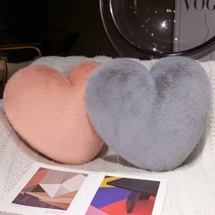 Charming Heart-Shaped Plush Pillow for Cozy Living
