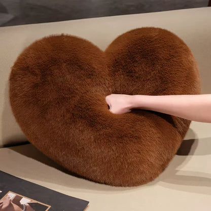 Charming Heart-Shaped Plush Pillow for Cozy Living