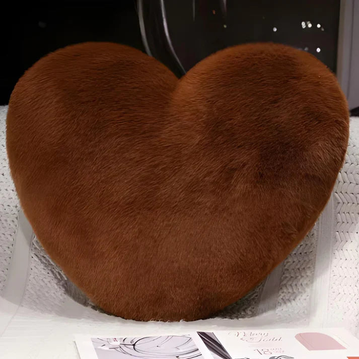Charming Heart-Shaped Plush Pillow for Cozy Living
