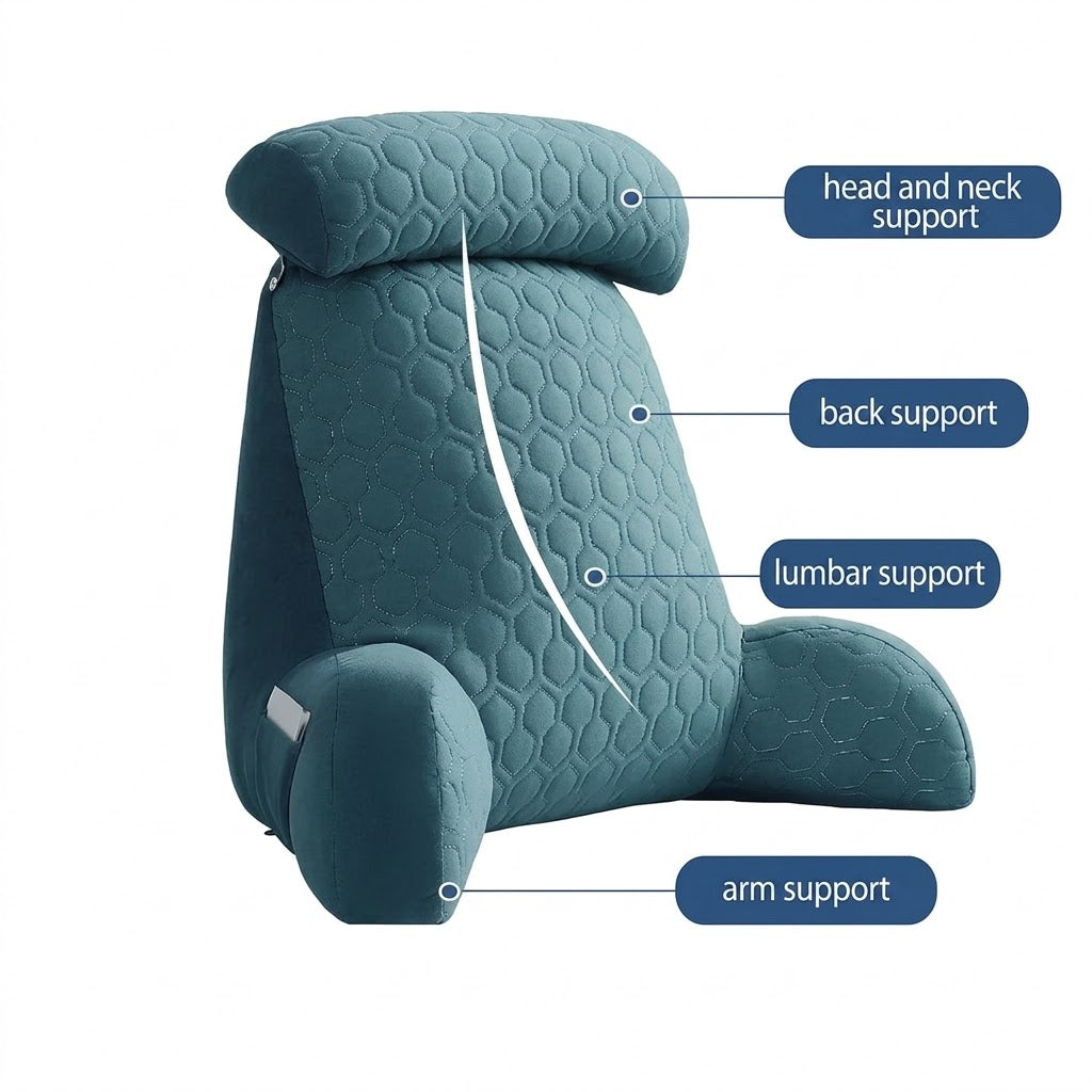 Ergonomic Reading Cushion with Adjustable Support