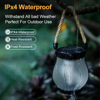 Solar-Powered Lantern with Lifelike Flame Glow