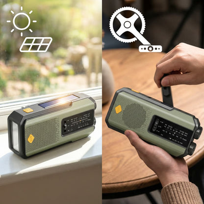 Essential Survival Radio with Solar Power & Hand Crank