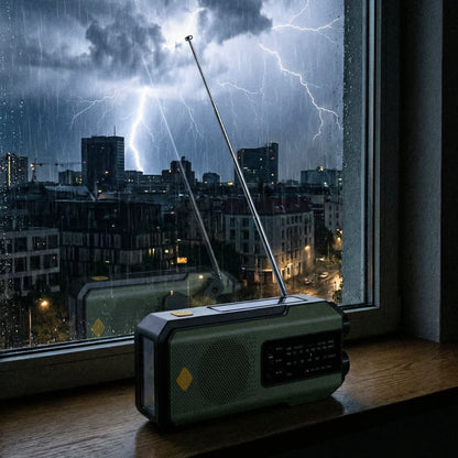 Essential Survival Radio with Solar Power & Hand Crank