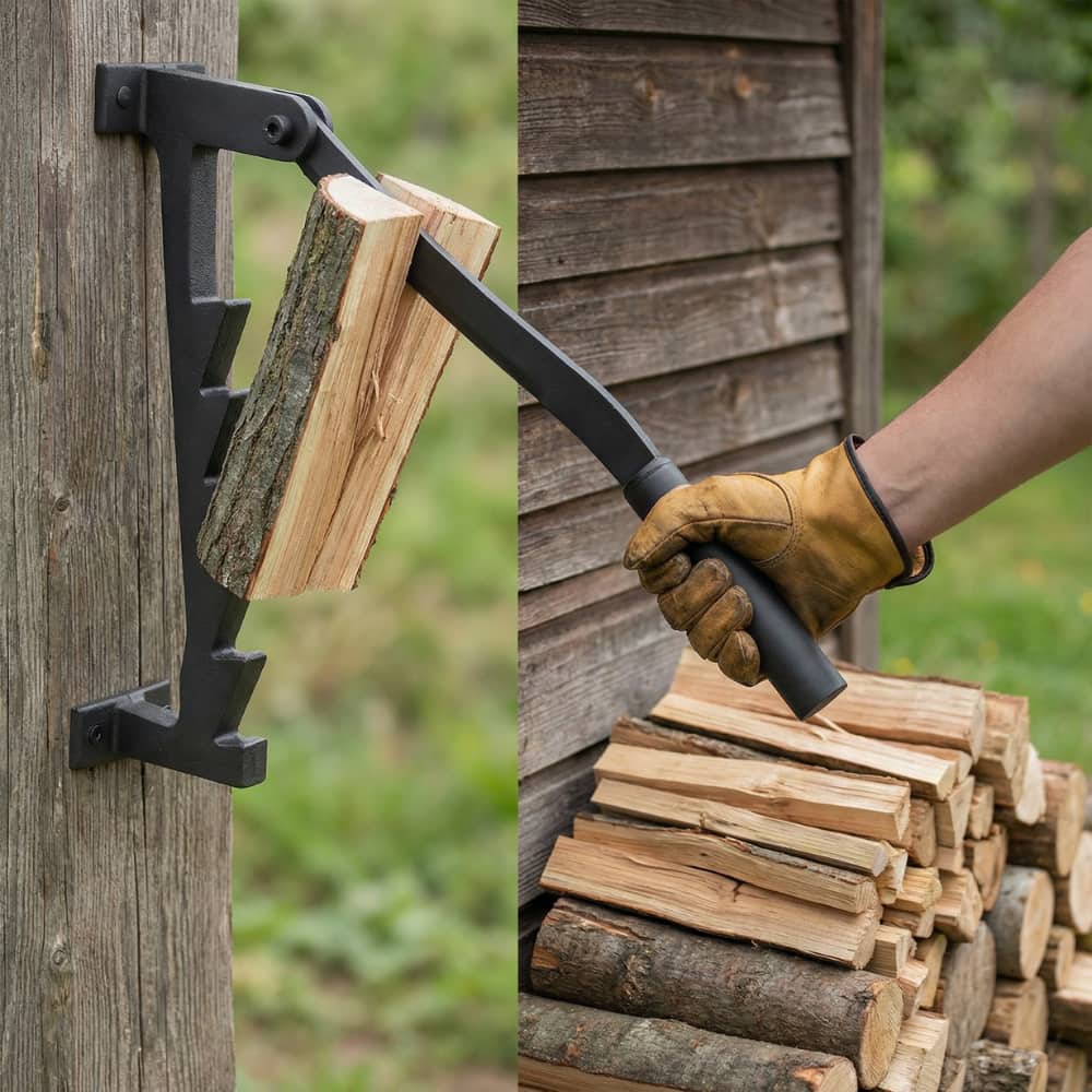 SmartWood Pro Manual Firewood Splitter for Wall Mounting