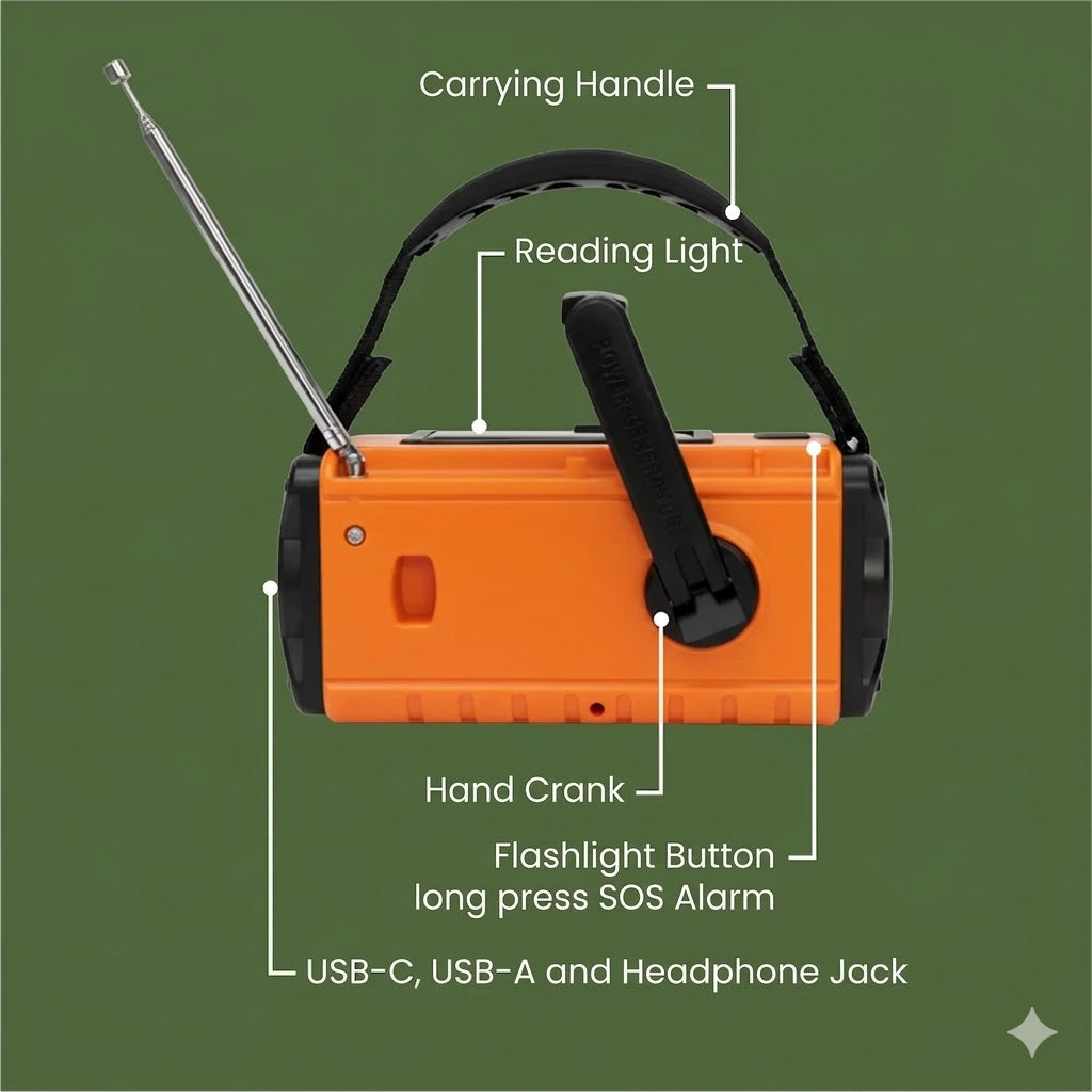 Survivor Pro Solar-Powered Emergency Radio