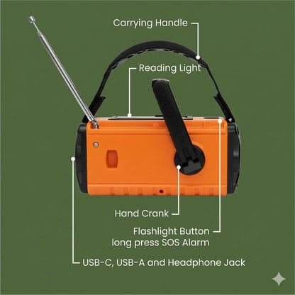 Survivor Pro Solar-Powered Emergency Radio