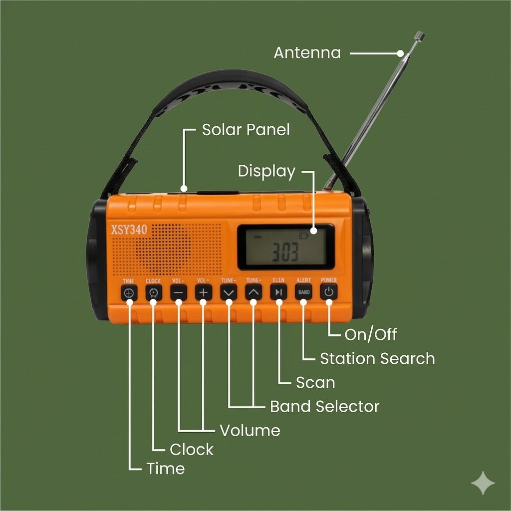 Survivor Pro Solar-Powered Emergency Radio