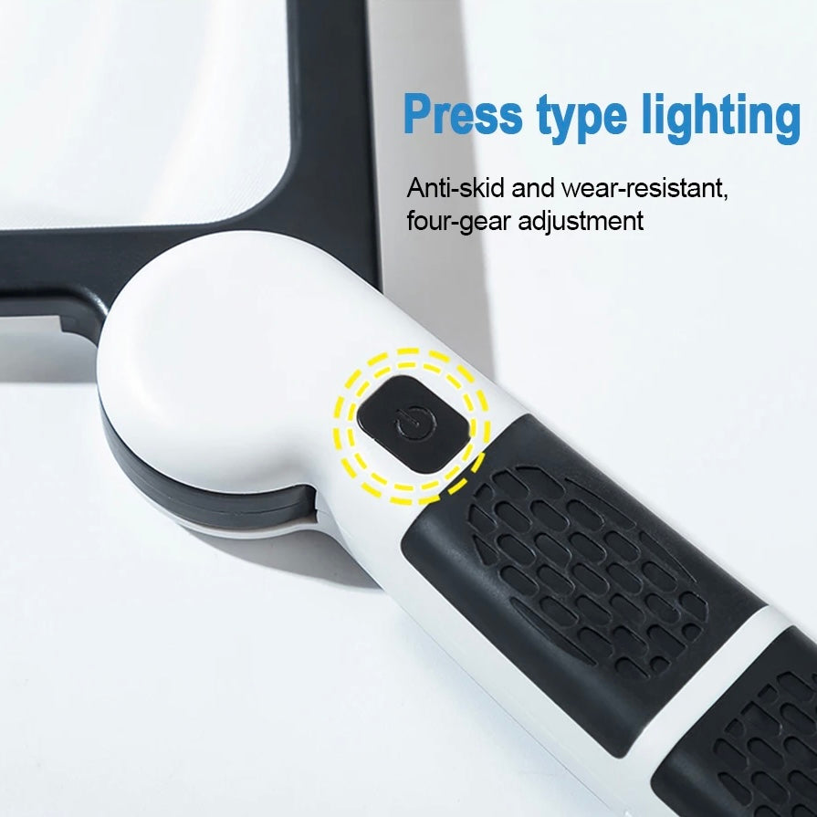 Illuminated Handheld Magnifier with 5X Zoom and Adjustable Light