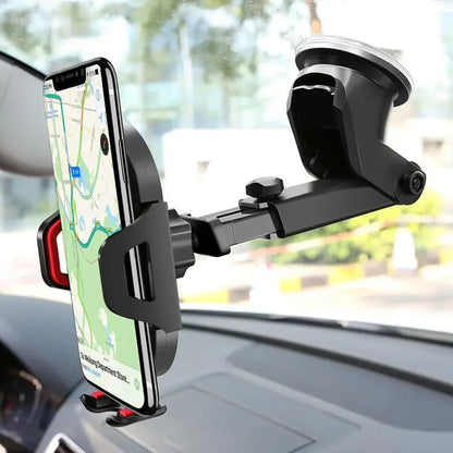 Versatile Car Smartphone Mount with Strong Suction Base