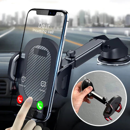 Versatile Car Smartphone Mount with Strong Suction Base