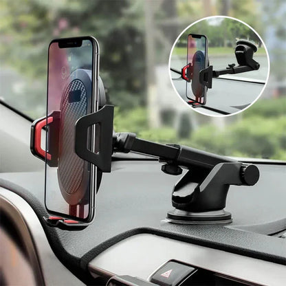 Versatile Car Smartphone Mount with Strong Suction Base
