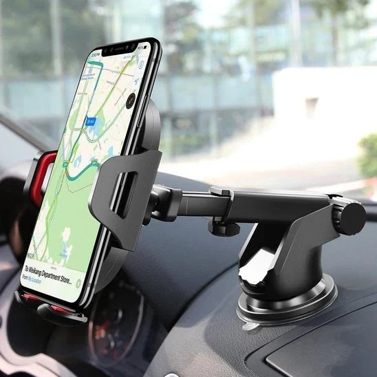 Versatile Car Smartphone Mount with Strong Suction Base