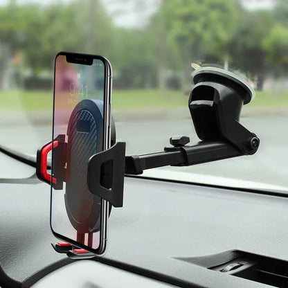 Versatile Car Smartphone Mount with Strong Suction Base