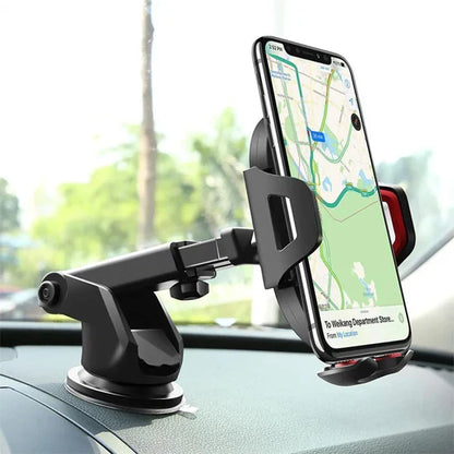 Versatile Car Smartphone Mount with Strong Suction Base