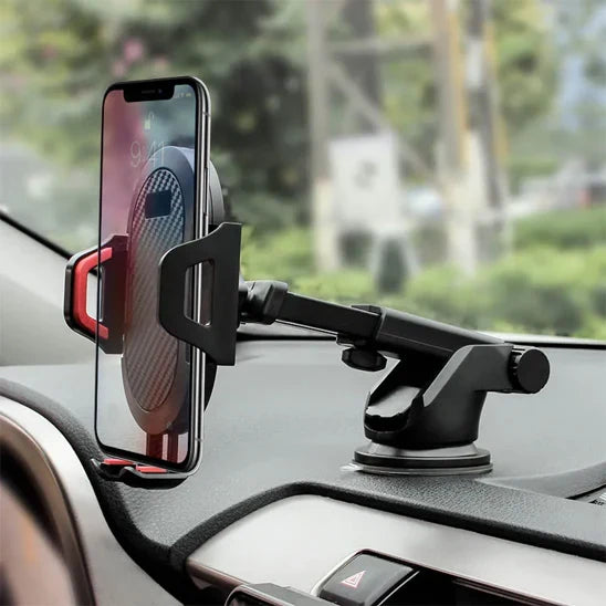 Versatile Car Smartphone Mount with Strong Suction Base