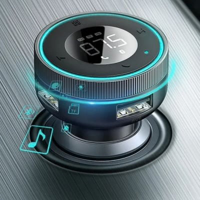 Wireless Car Audio Connector with Dual USB Charging