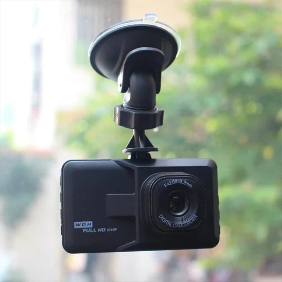 Compact Full HD Car Camera with Night Vision and Loop Recording