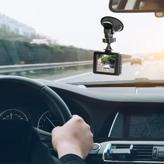 Compact Full HD Car Camera with Night Vision and Loop Recording