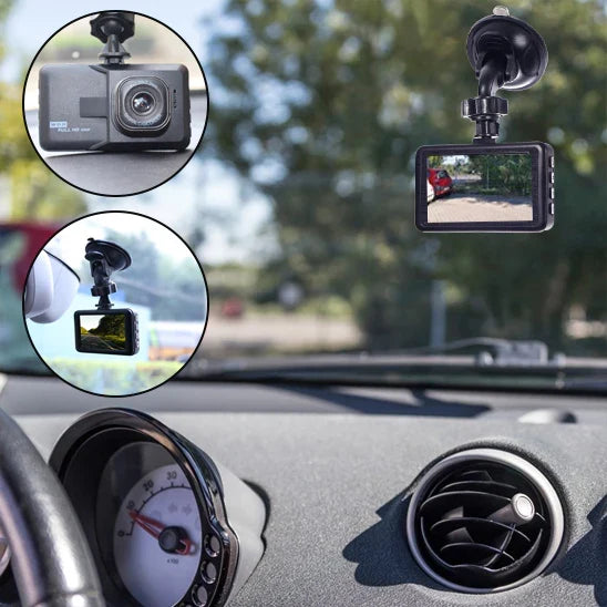 Compact Full HD Car Camera with Night Vision and Loop Recording