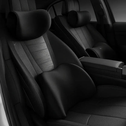 ComfortFit Car Lumbar Support Cushion with Adaptive Foam