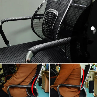 Ergonomic Back Support Cushion for Vehicles with Cooling Mesh