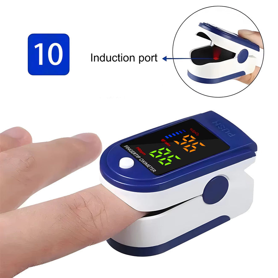 PulseView Pro: Smart Fingertip Pulse Monitor with LED Readout
