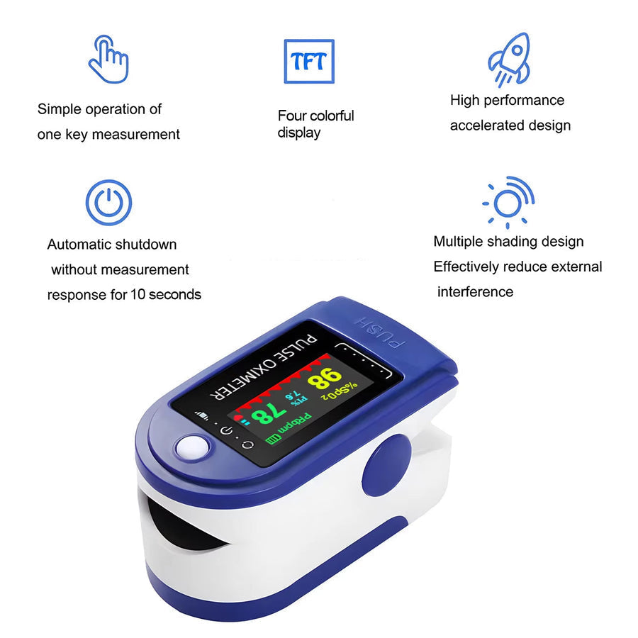 PulseView Pro: Smart Fingertip Pulse Monitor with LED Readout