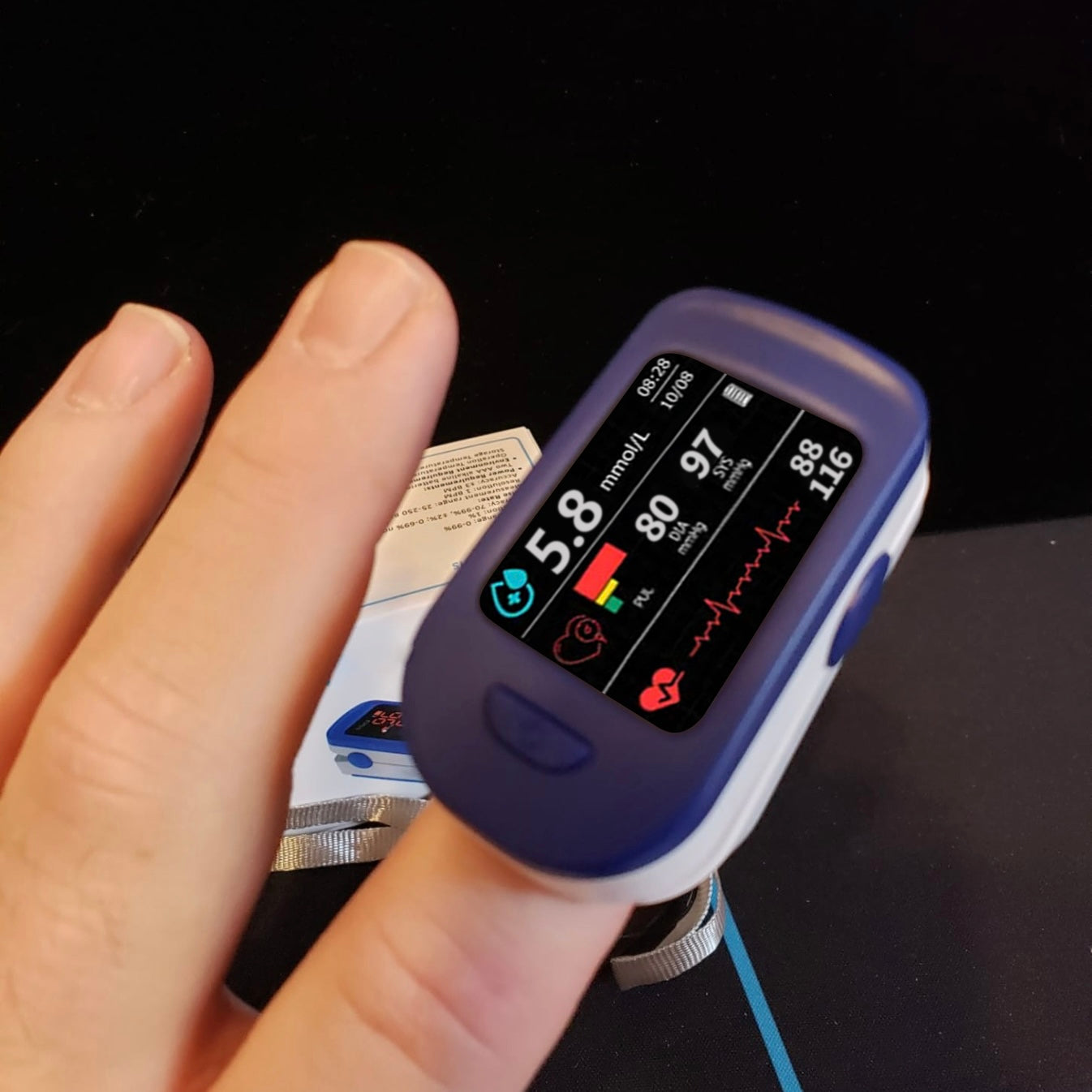 PulseView Pro: Smart Fingertip Pulse Monitor with LED Readout