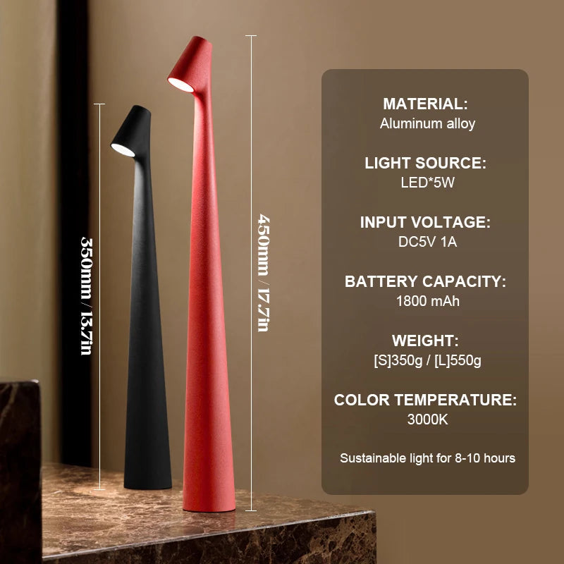 Sleek Touch-Controlled LED Lamp for Ambiance