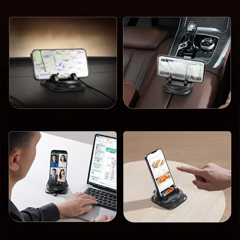 Adjustable 360° Car Phone Mount for Optimal Viewing