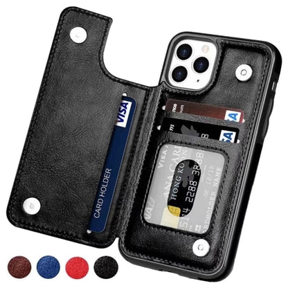 Stylish Leather Wallet Case with Card Slots and Secure Closure