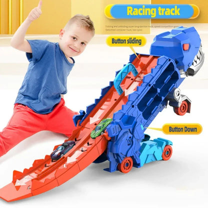 Epic Dino Dash: Transforming Race Track Adventure Set