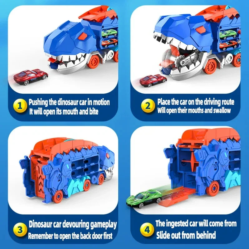Epic Dino Dash: Transforming Race Track Adventure Set