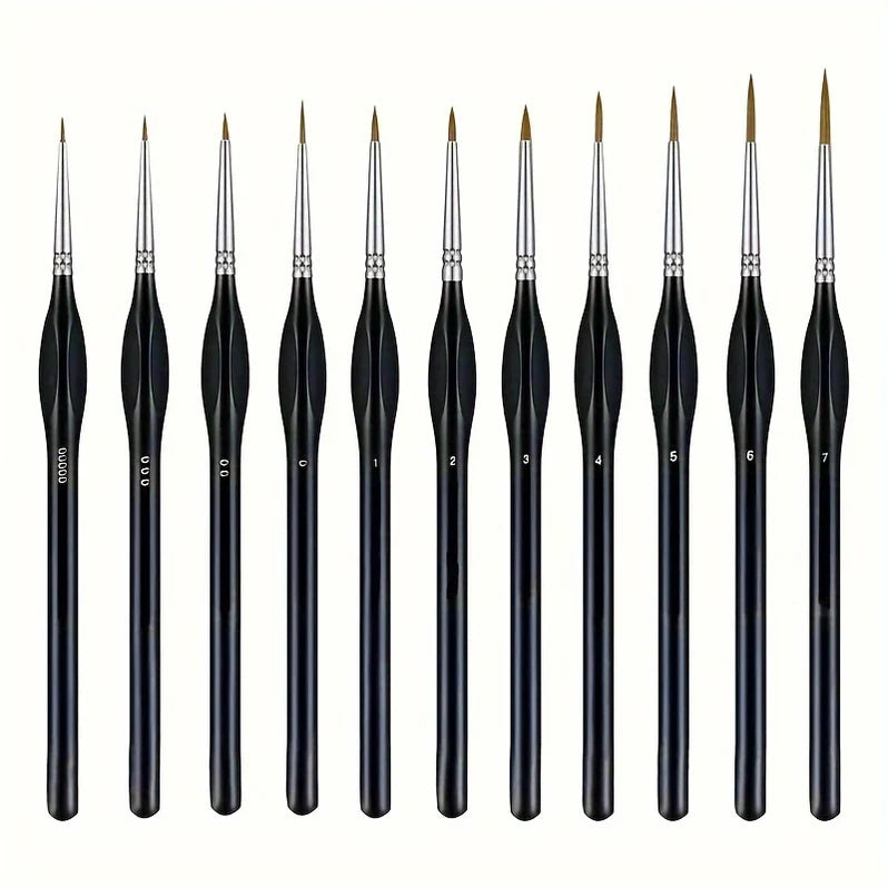 Artisan Precision Brush Set for Fine Detailing - 11 Pieces