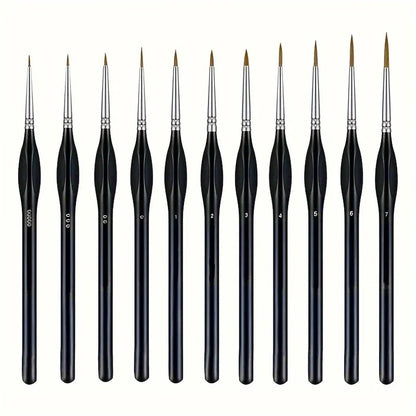 Artisan Precision Brush Set for Fine Detailing - 11 Pieces