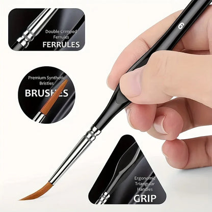 Artisan Precision Brush Set for Fine Detailing - 11 Pieces