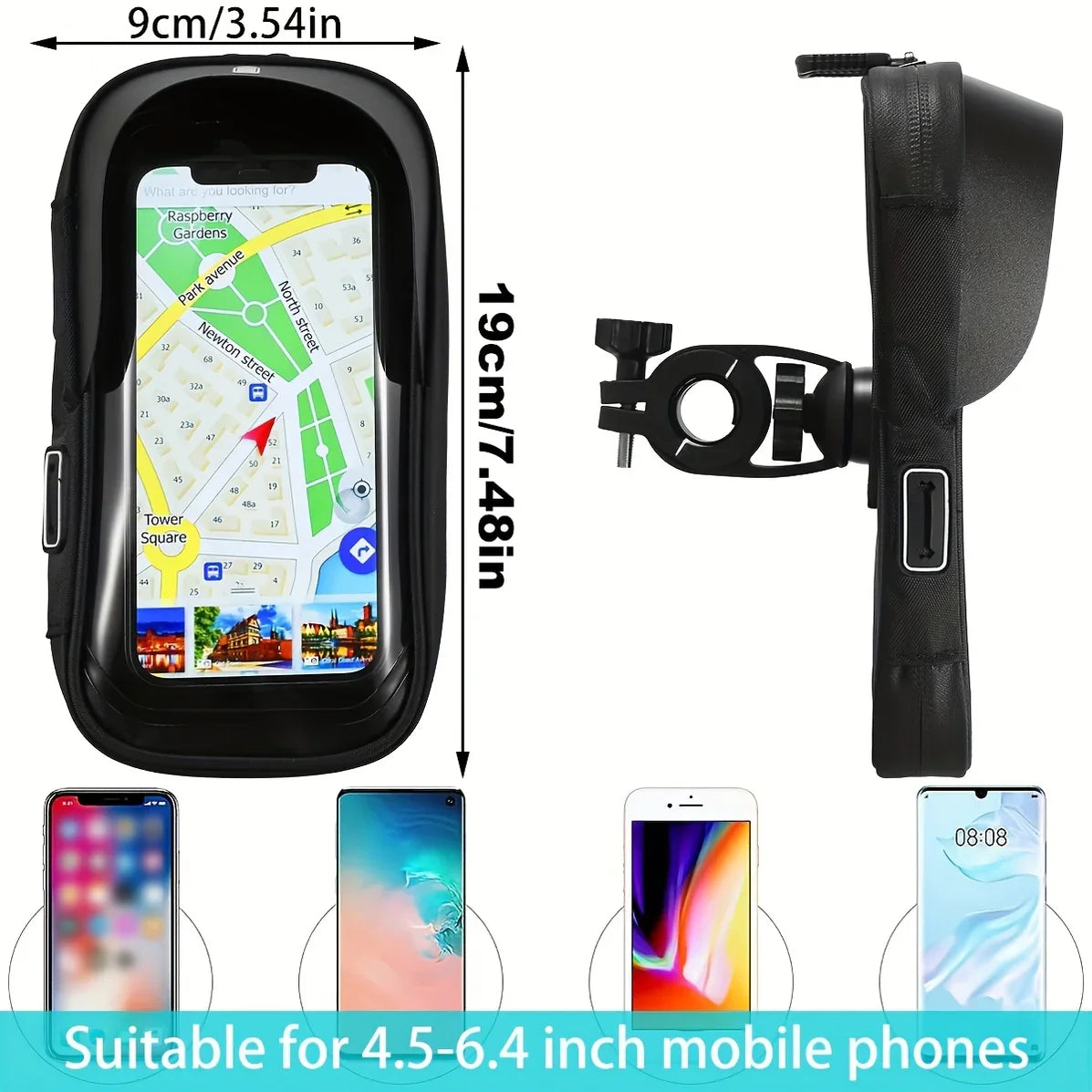 All-Weather Phone Holder for Bikes and Motorcycles with 360° Rotation