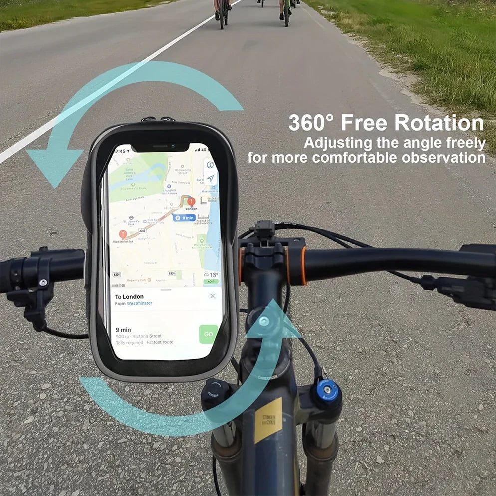 All-Weather Phone Holder for Bikes and Motorcycles with 360° Rotation