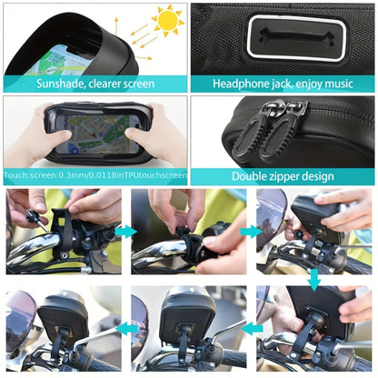 All-Weather Phone Holder for Bikes and Motorcycles with 360° Rotation