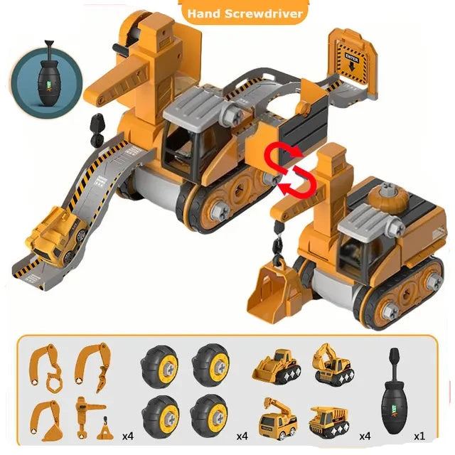 Interactive Building Vehicle Playset for Young Builders