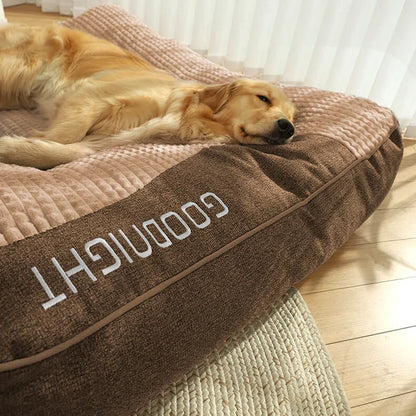 Luxurious Supportive Dog Bed with Elevated Headrest
