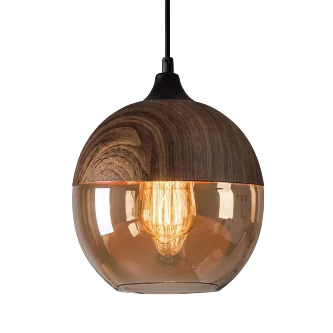 Elegant Glass Hanging Light with Custom Height Adjustment