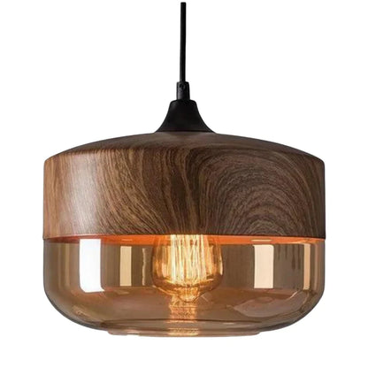 Elegant Glass Hanging Light with Custom Height Adjustment