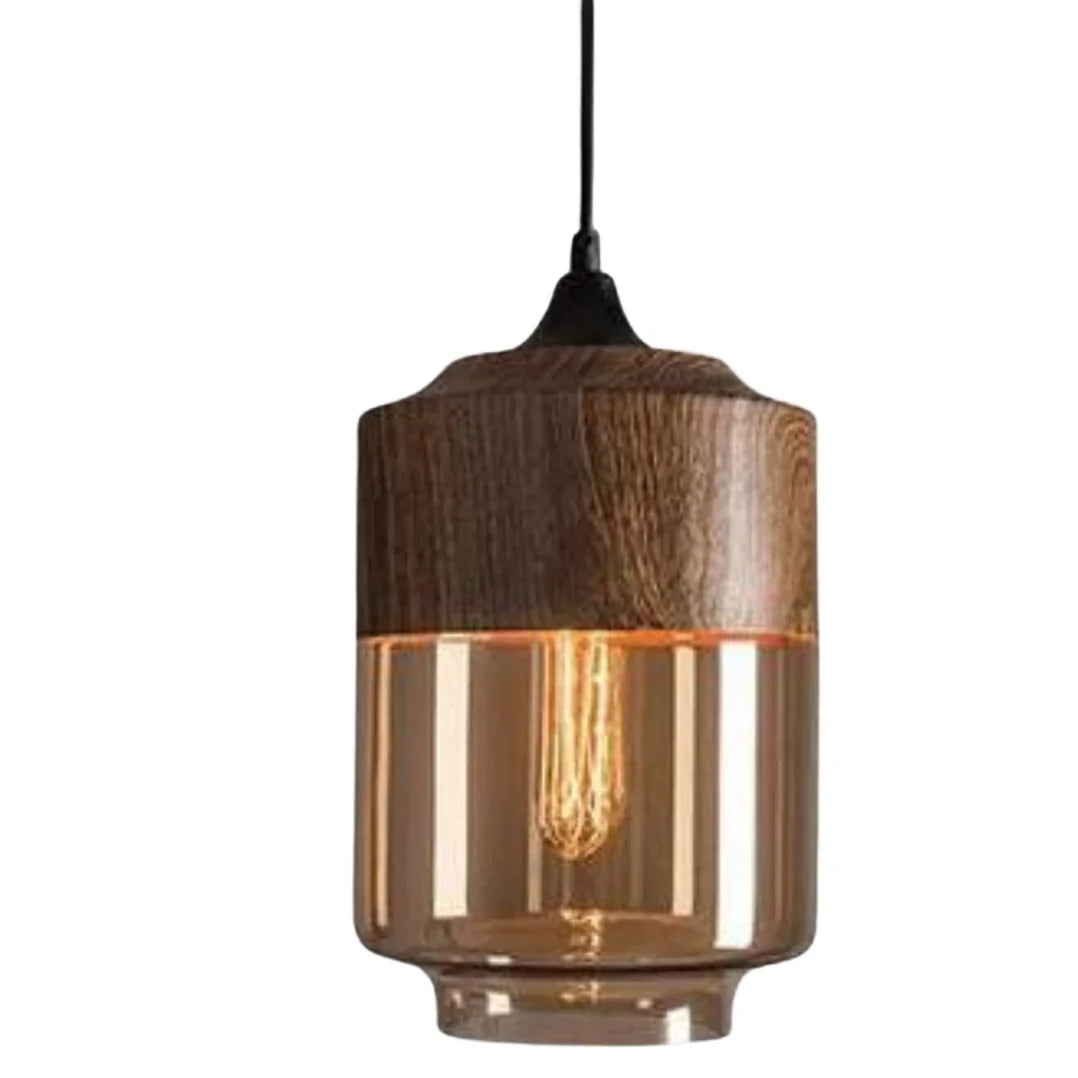 Elegant Glass Hanging Light with Custom Height Adjustment